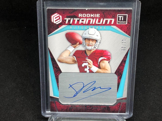JOSH ROSEN 2018 PANINI ELEMENTS BLUE TITANIUM ON CARD AUTO RC #D 11/25