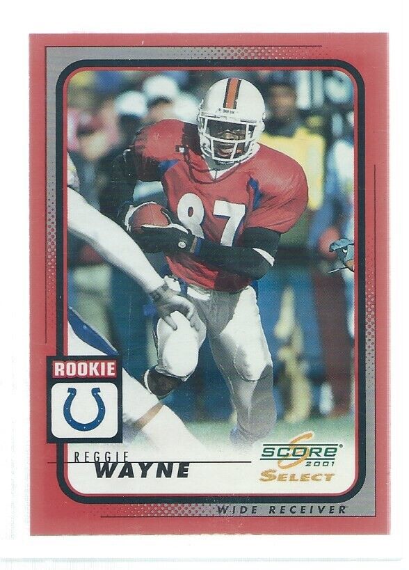REGGIE WAYNE 2001 SCORE SELECT RED ROOKIE RC #D 63/275