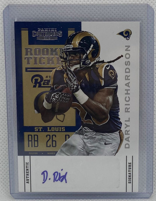 DARYL RICHARDSON 2012 CONTENDERS ROOKIE TICKET SP VARIATION AUTO RC #241