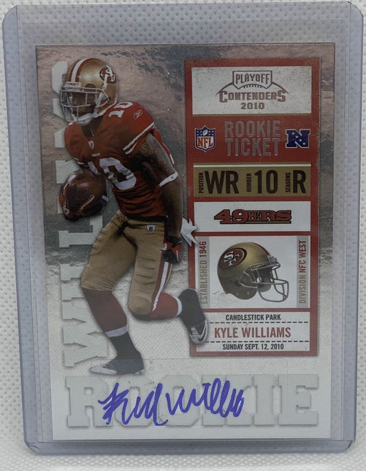 KYLE WILLIAMS 2010 PLAYOFF CONTENDERS ROOKIE TICKET AUTO RC #162
