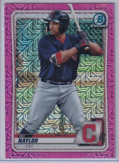 BO NAYLOR 2020 BOWMAN CHROME PROSPECT PINK MEGA BOX MOJO REFRACTOR #D 020/199