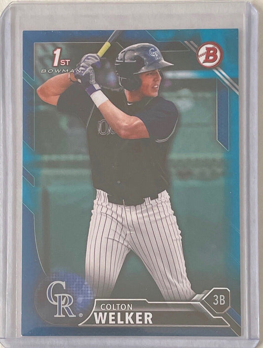 COLTON WELKER 2016 BOWMAN PAPER 1ST PROSPECT BLUE #D 061/150
