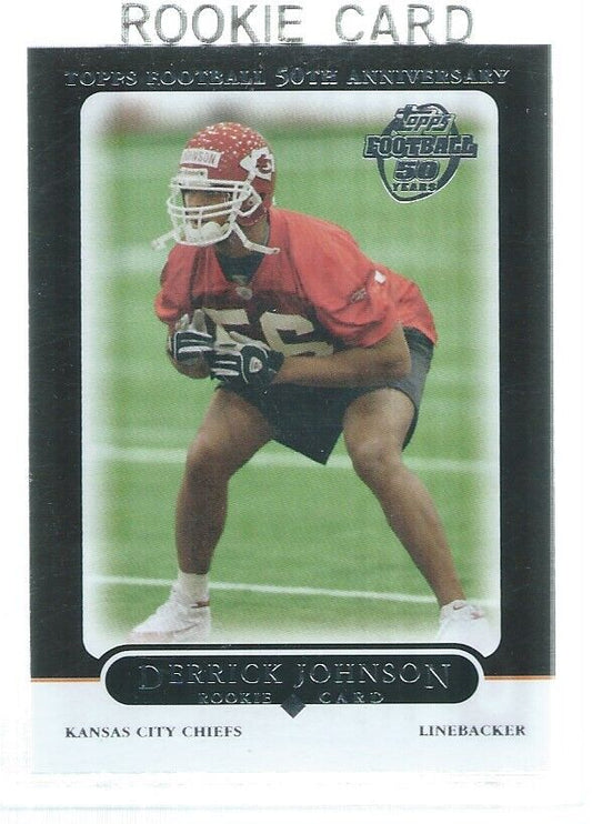 DERRICK JOHNSON 2005 TOPPS 50TH ANNIVERSARY BLACK ROOKIE RC #380