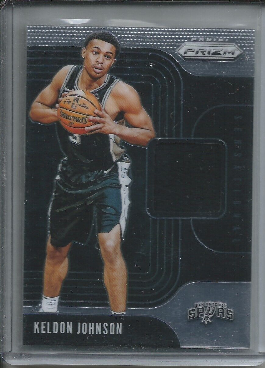 KELDON JOHNSON 2019-20 PANINI PRIZM SENSATIONAL SWATCHES ROOKIE JERSEY SPURS RC