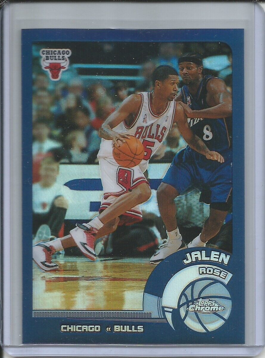 JALEN ROSE 2003-04 TOPPS CHROME REFRACTOR BULLS