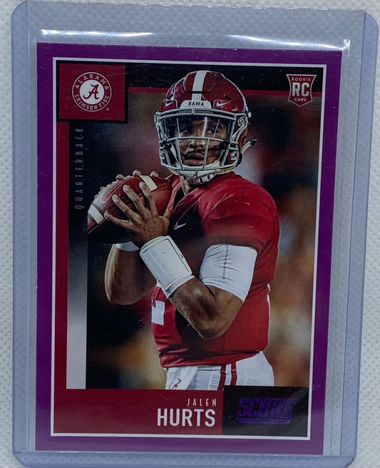 JALEN HURTS 2020 PANINI SCORE PURPLE SP RC #394