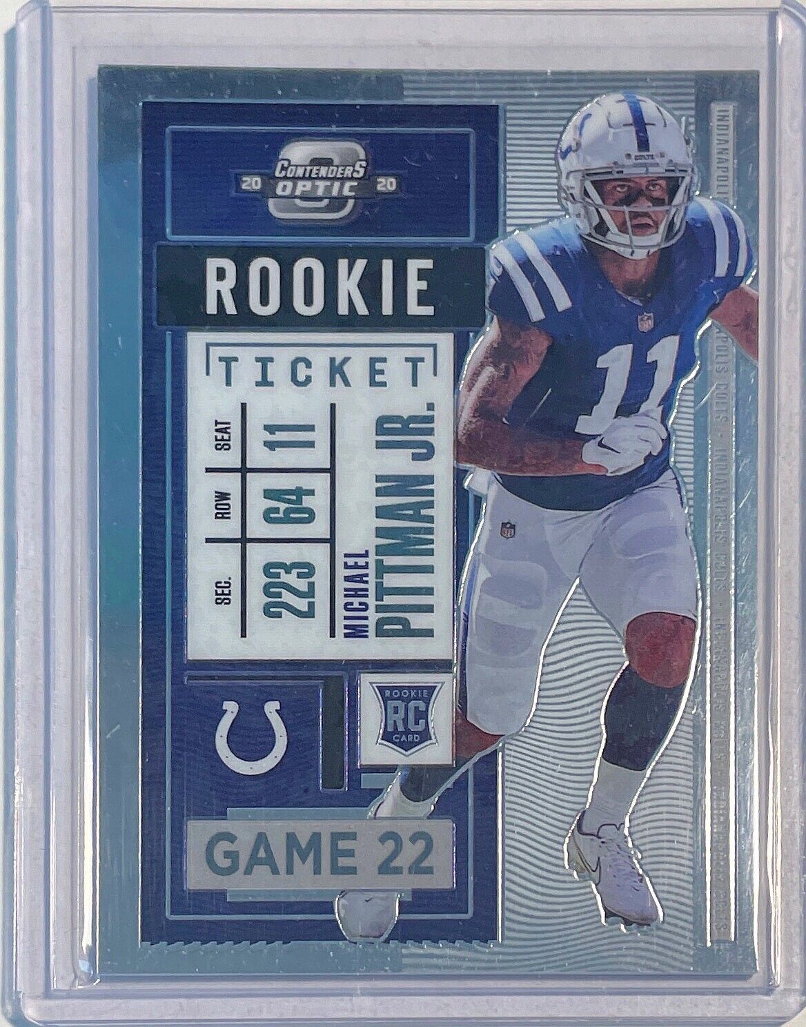 MICHAEL PITTMAN JR. 2020 PANINI CONTENDERS OPTIC ROOKIE TICKET ROOKIE RC #91