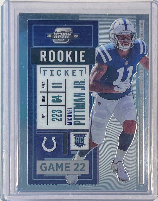 MICHAEL PITTMAN JR. 2020 PANINI CONTENDERS OPTIC ROOKIE TICKET ROOKIE RC #91