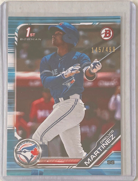 ORELVIS MARTINEZ 2019 BOWMAN PAPER 1ST PROSPECT SKY BLUE #D 145/499