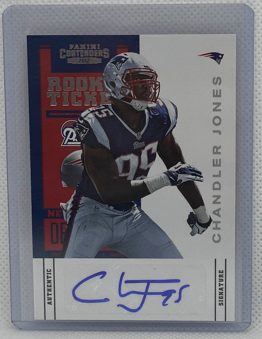 CHANDLER JONES 2012 CONTENDERS ROOKIE TICKET SP VARIATION AUTO RC #115
