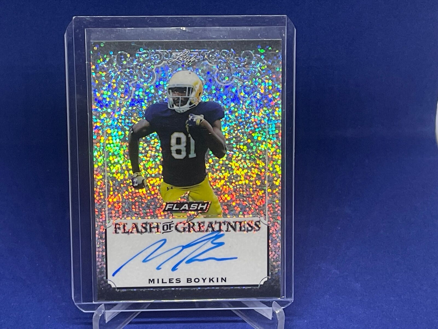 MILES BOYKIN 2019 LEAF FLASH OF GREATNESS ON CARD AUTO RC