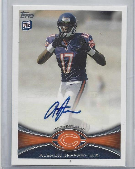 ALSHON JEFFERY 2012 TOPPS SP SHORT PRINT RARE BEARS ROOKIE AUTO RC #18