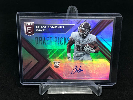 CHASE EDMONDS 2018 DONRUSS ELITE DRAFT PICKS AUTO RC # 182