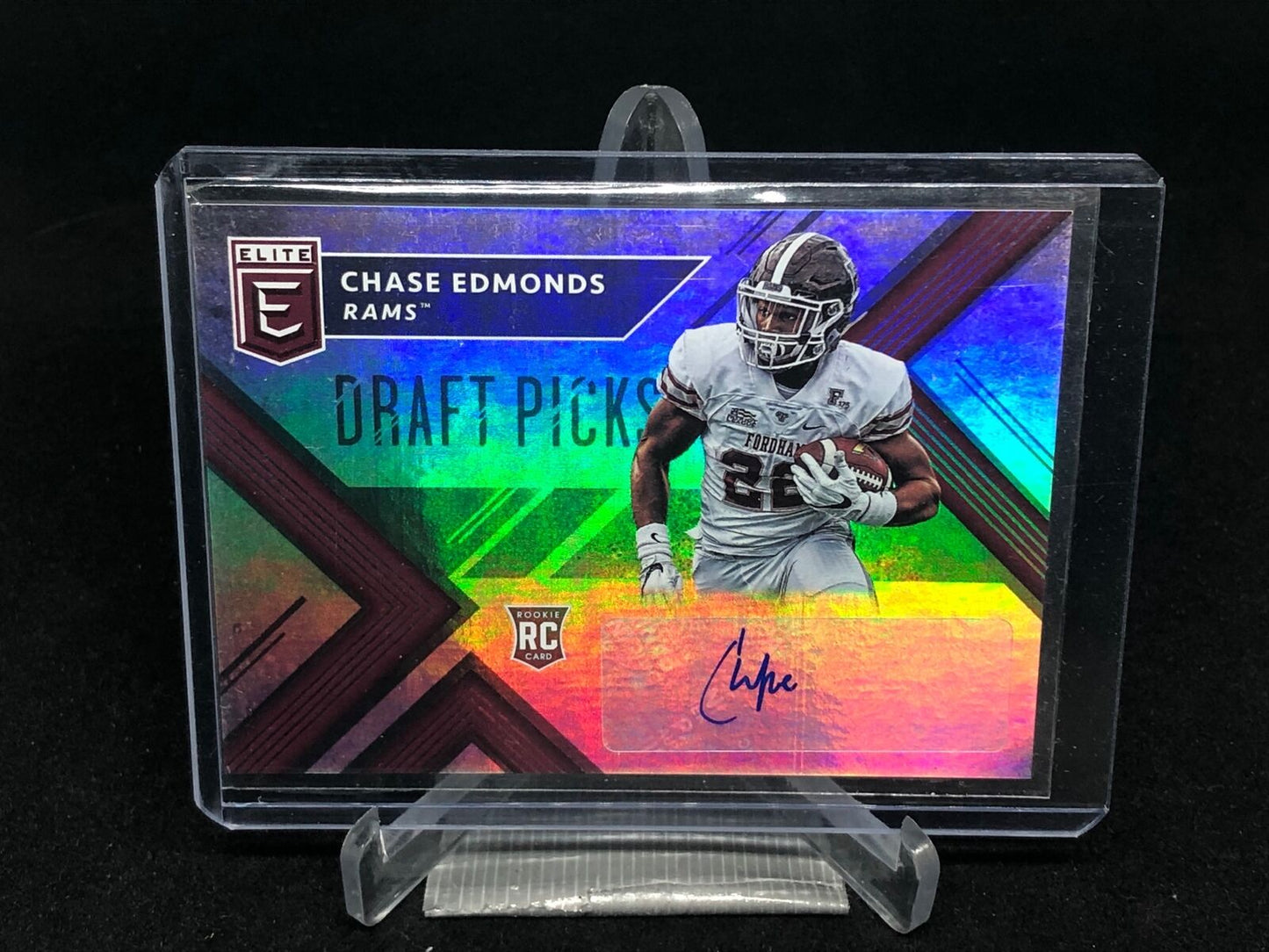 CHASE EDMONDS 2018 DONRUSS ELITE DRAFT PICKS AUTO RC # 182