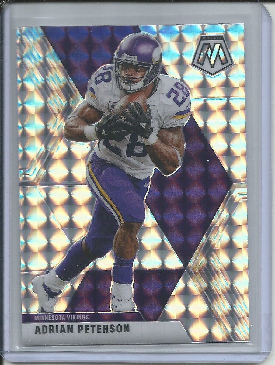 ADRIAN PETERSON 2019-20 PANINI MOSAIC SILVER MOSAIC PRIZM VIKINGS
