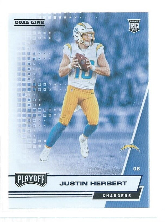 JUSTIN HERBERT 2020 PLAYOFF GOAL LINE ROOKIE RC #203