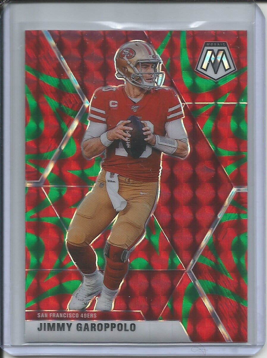 JIMMY GAROPPOLO 2019-20 PANINI MOSAIC REACTIVE GREEN PRIZM 49ERS