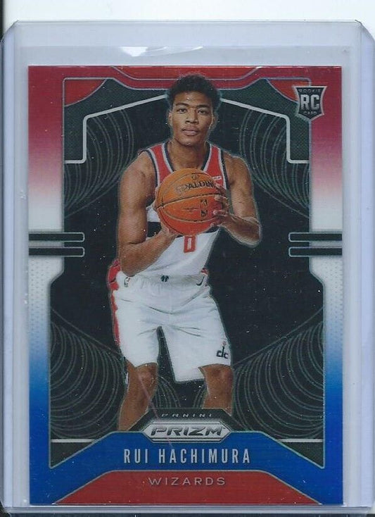 RUI HACHIMURA 2019-20 PANINI PRIZM RED WHITE BLUE PRIZMS RC #255