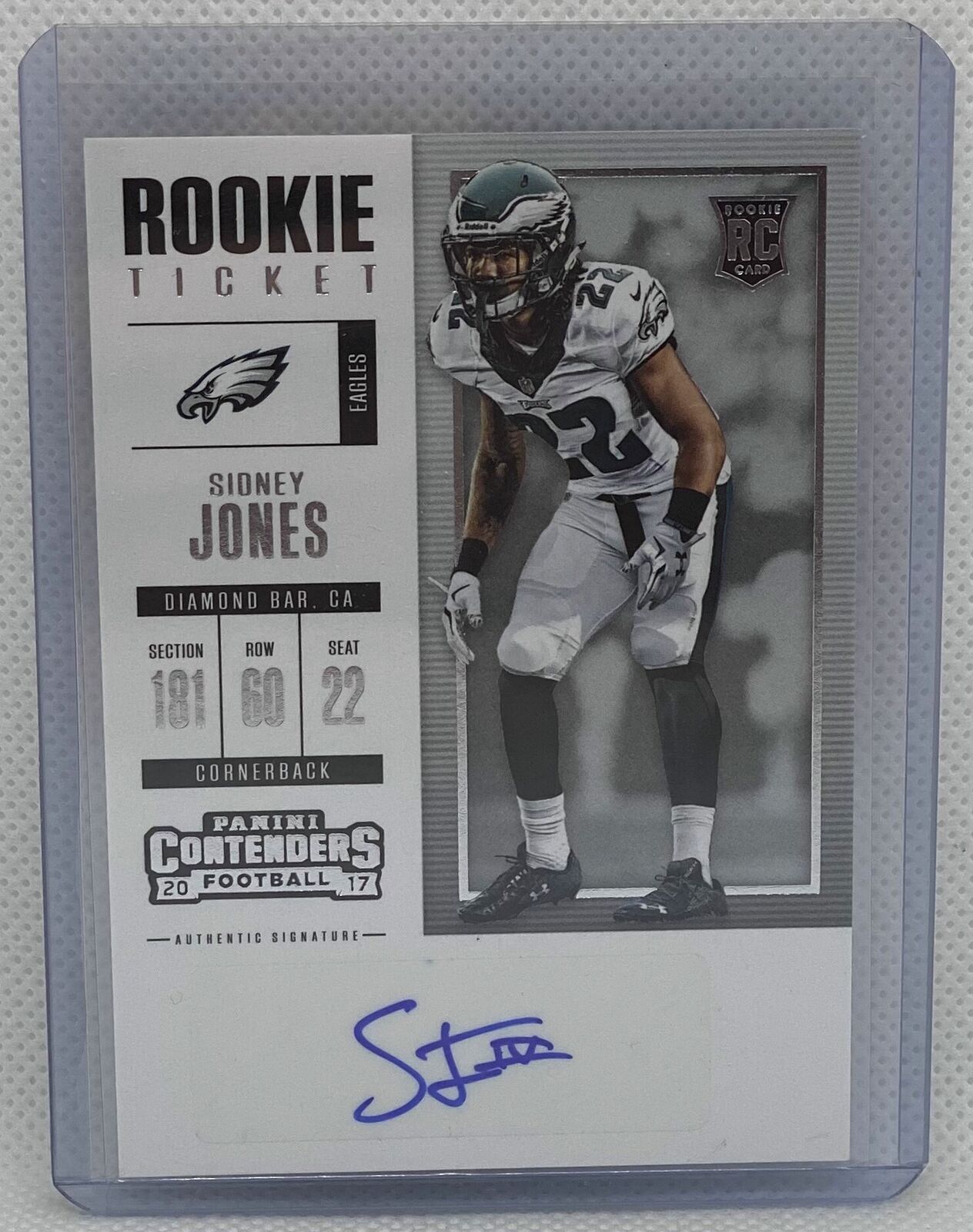 SIDNEY JONES 2017 PANINI CONTENDERS ROOKIE TICKET AUTO RC #115
