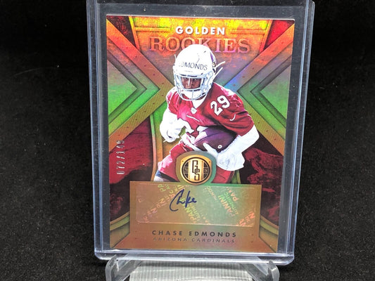 CHASE EDMONDS 2018 GOLD STANDARD GOLDEN ROOKIES AUTO RC #D 72/149