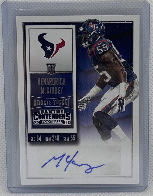 BENARDRICK MCKINNEY 2015 CONTENDERS ROOKIE TICKET SP VARIATION AUTO RC #118