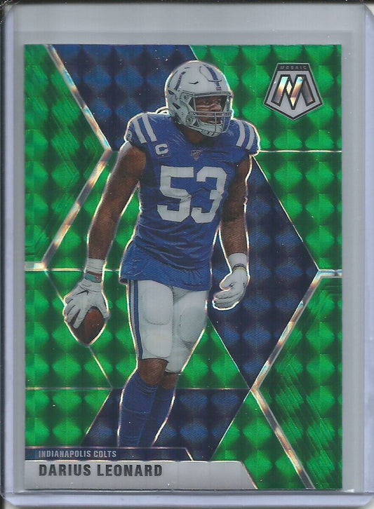 DARIUS LEONARD 2019-20 PANINI MOSAIC GREEN PRIZM COLTS