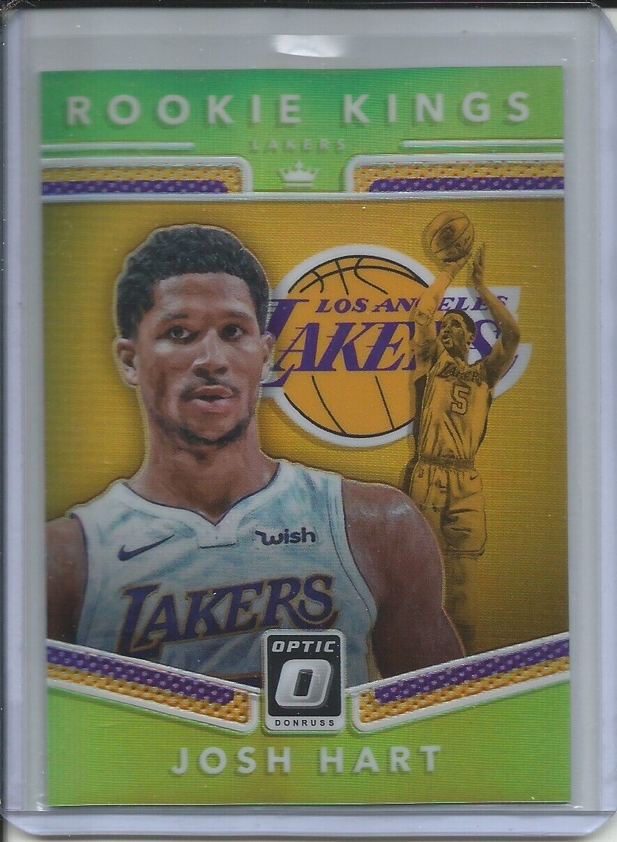 JOSH HART 2017-18 PANINI OPTIC ROOKIE KINGS LIGHT GREEN HOLO PRIZM RC #D 4/149