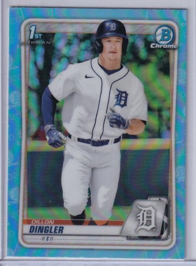 DILLON DINGLER 2020 BOWMAN CHROME SKY BLUE REFRACTOR 1ST PROSPECT BD-144