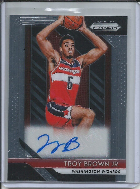 TROY BROWN JR 2018-19 PANINI PRIZM ROOKIE SIGNATURE AUTO RC WIZARDS