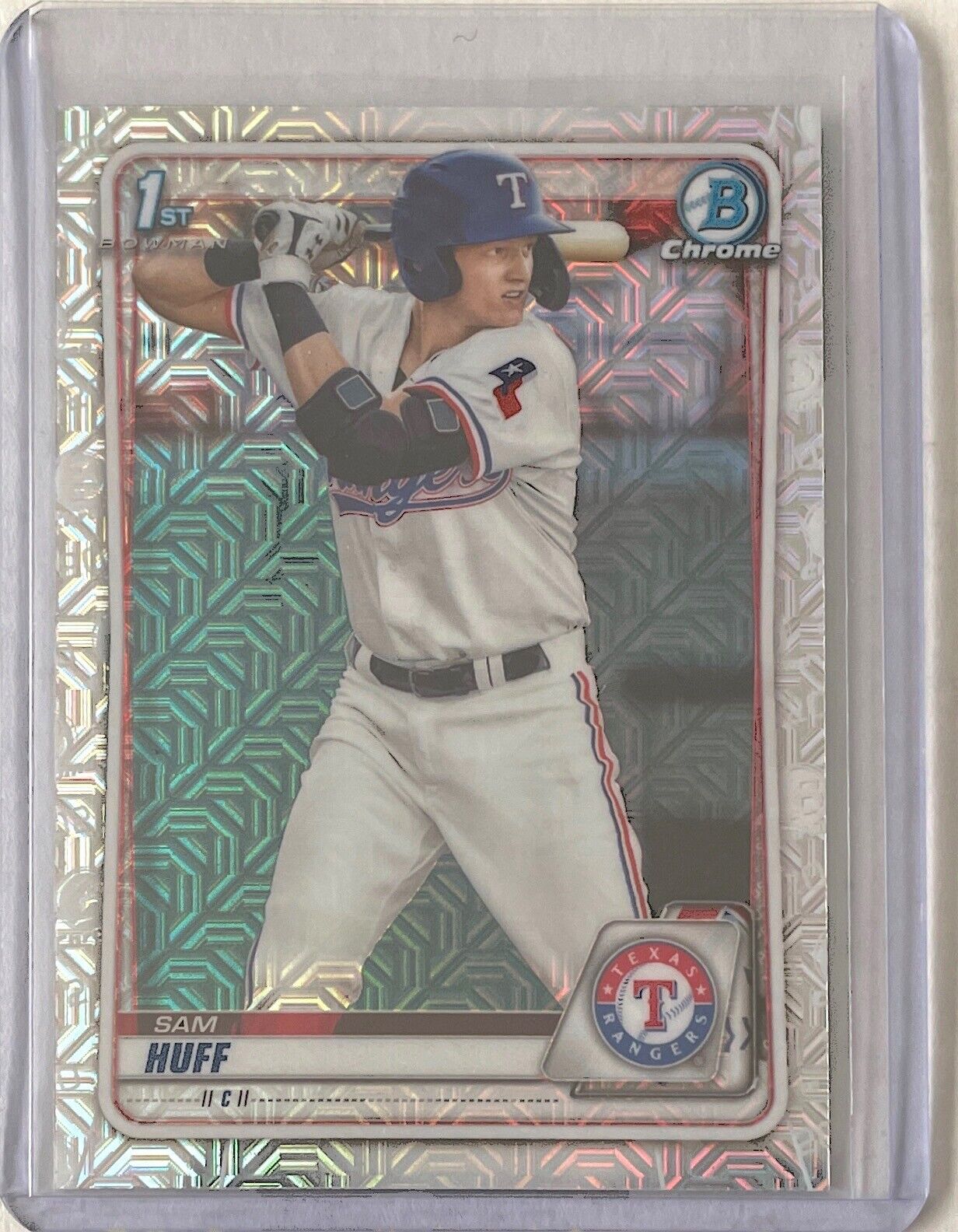 SAM HUFF 2020 BOWMAN CHROME 1ST PROSPECT MEGA BOX MOJO REFRACTOR #BCP-33