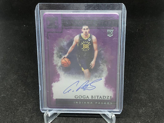 GOGA BITADZE 2019-20 PANINI IMPECCABLE STAINLESS PURPLE ON CARD AUTO RC #D 17/49