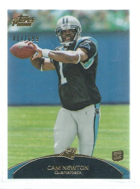 CAM NEWTON 2011 TOPPS PRIME ROOKIE GOLD RC #D 404/699