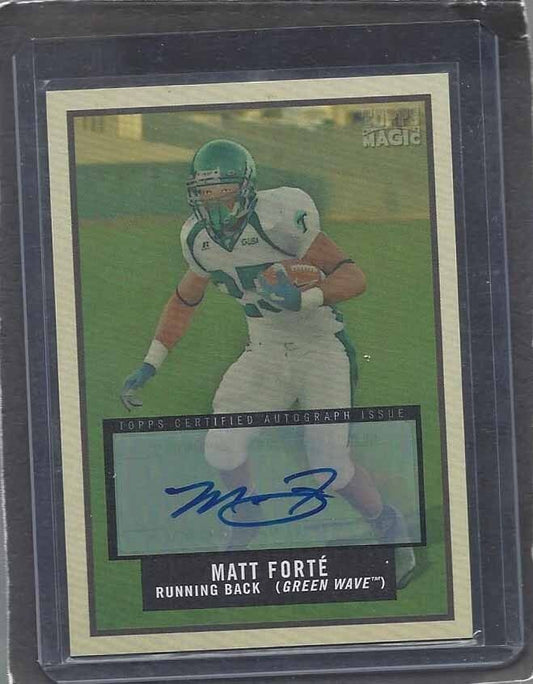 MATT FORTE 2009 TOPPS MAGIC TULANE GREEN WAVE AUTO #104