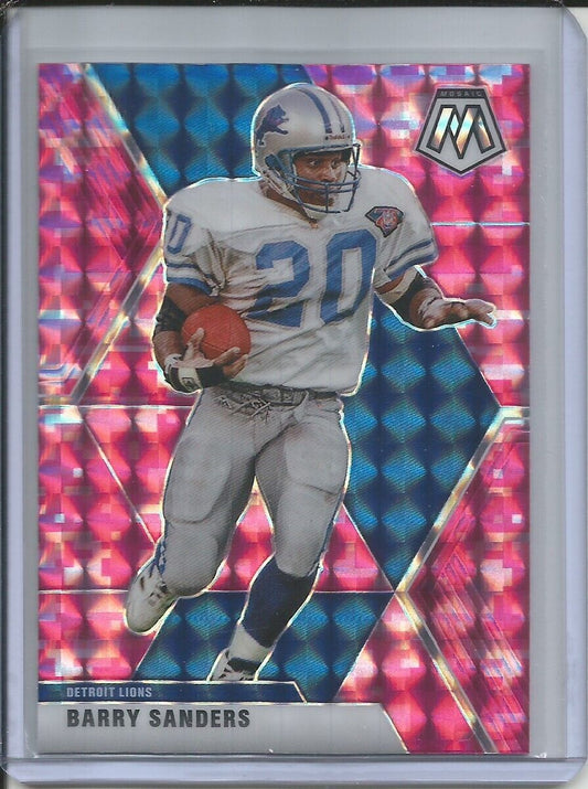 BARRY SANDERS 2019-20 PANINI MOSAIC PINK PRIZM LIONS