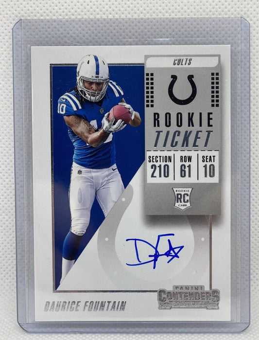 DAURICE FOUNTAIN 2018 PANINI CONTENDERS ROOKIE TICKET ON CARD AUTO RC #137