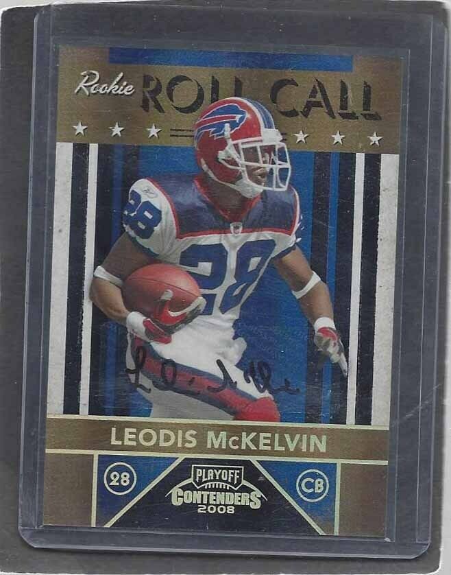LEODIS MCKELVIN 2008 PLAYOFF CONTENDERS ROOKIE ROLL CALL AUTO RC #D 18/25