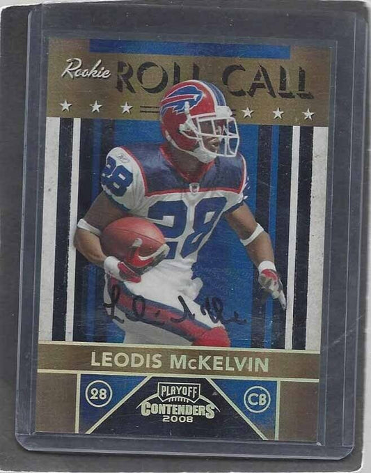 LEODIS MCKELVIN 2008 PLAYOFF CONTENDERS ROOKIE ROLL CALL AUTO RC #D 18/25