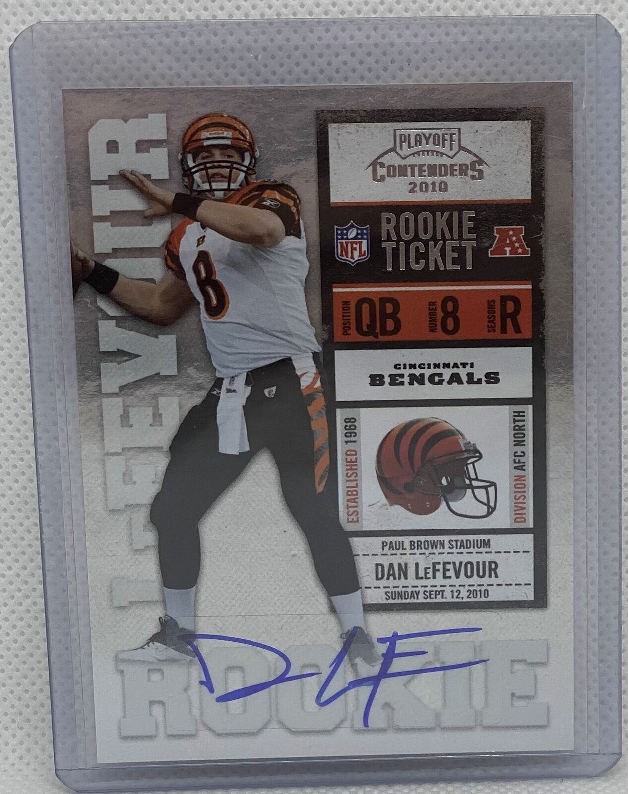 DAN LEFEVOUR 2010 PLAYOFF CONTENDERS ROOKIE TICKET AUTO RC #119