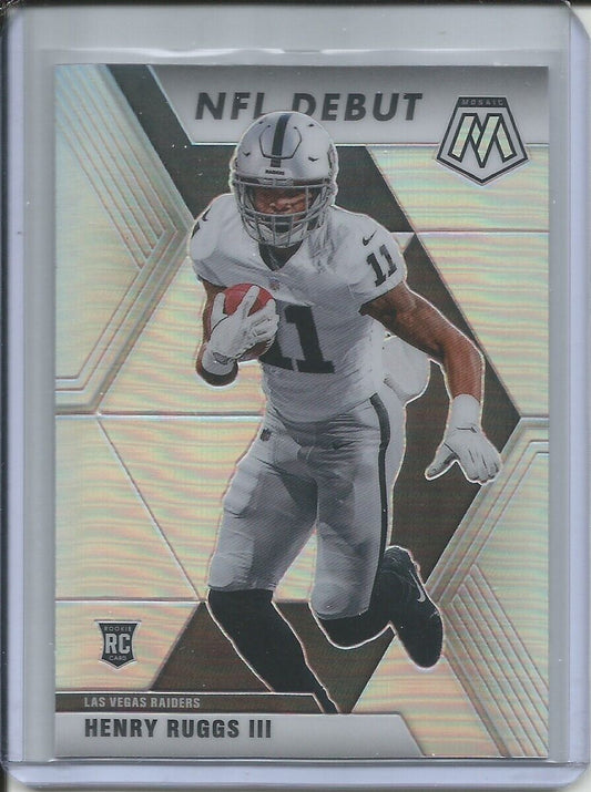 HENRY RUGGS III 2019-20 PANINI MOSAIC NFL DEBUT SILVER PRIZM ROOKIE RC RAIDERS