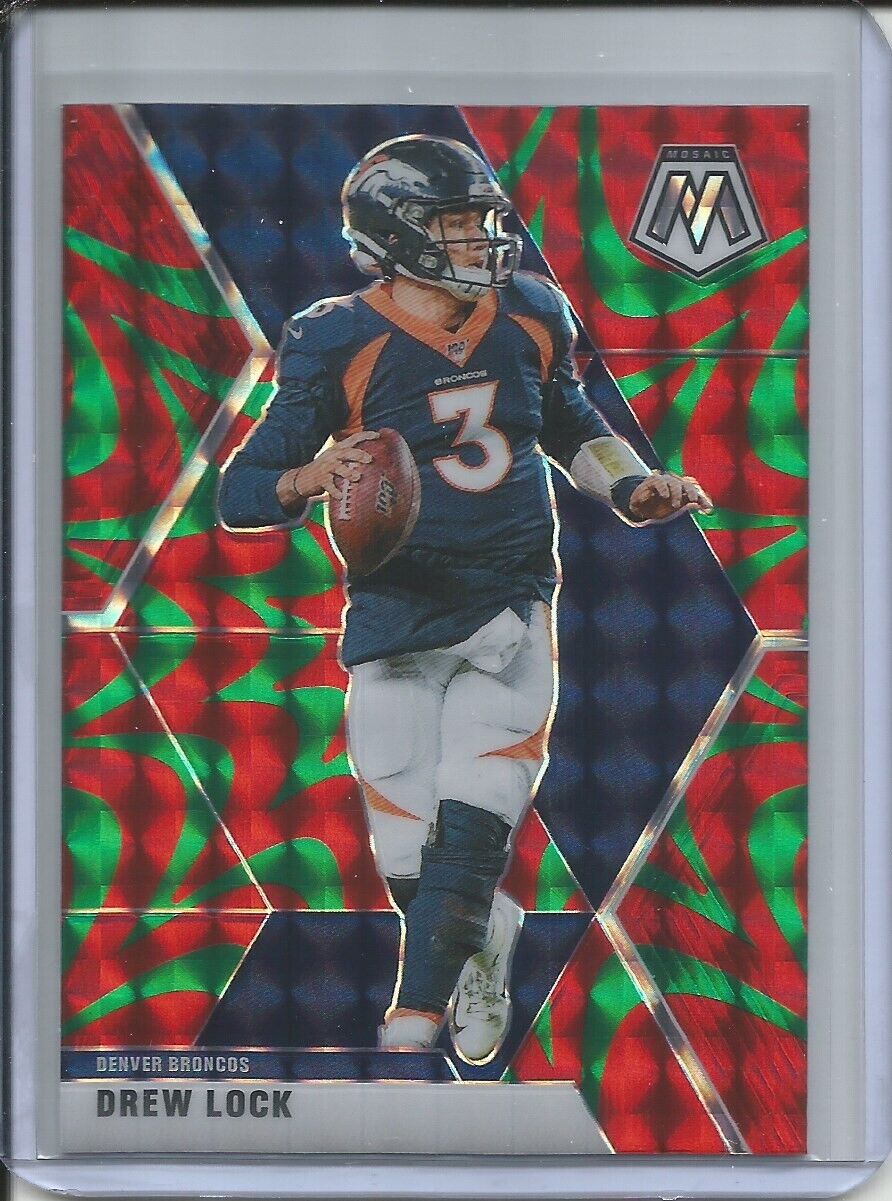 DREW LOCK 2019-20 PANINI MOSAIC REACTIVE GREEN PRIZM BRONCOS