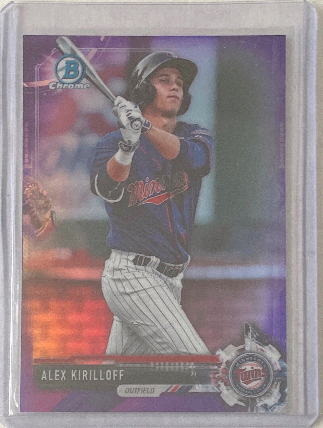 ALEX KIRILLOFF 2017 BOWMAN CHROME PROSPECT PURPLE REFRACTOR #D 165/250