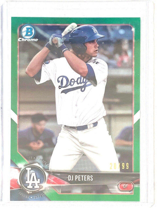 DJ PETERS 2018 BOWMAN CHROME PROSPECT GREEN REFRACTOR #D 20/99
