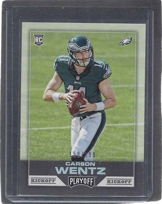 CARSON WENTZ 2016 PANINI PLAYOFF KICKOFF ROOKIE RC #D 158/199