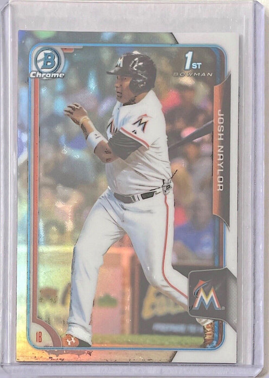 JOSH NAYLOR 2015 BOWMAN CHROME 1ST PROSPECT SILVER REFRACTOR #69