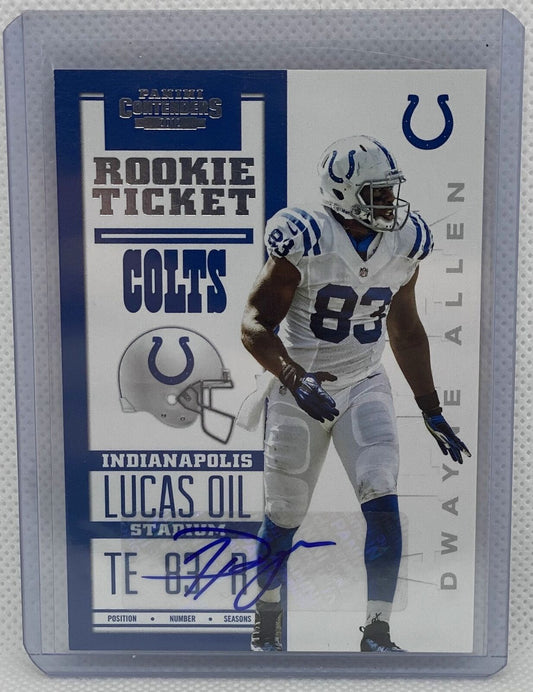 DWAYNE ALLEN 2012 CONTENDERS ROOKIE TICKET SP VARIATION AUTO RC #223