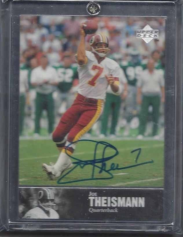 JOE THEISMANN 1997 UPPER DECK UD LEGENDS ON CARD AUTO #174