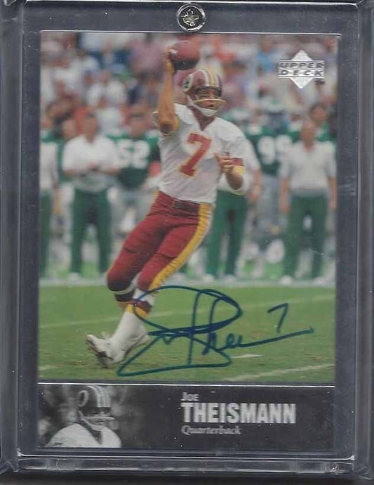 JOE THEISMANN 1997 UPPER DECK UD LEGENDS ON CARD AUTO #174