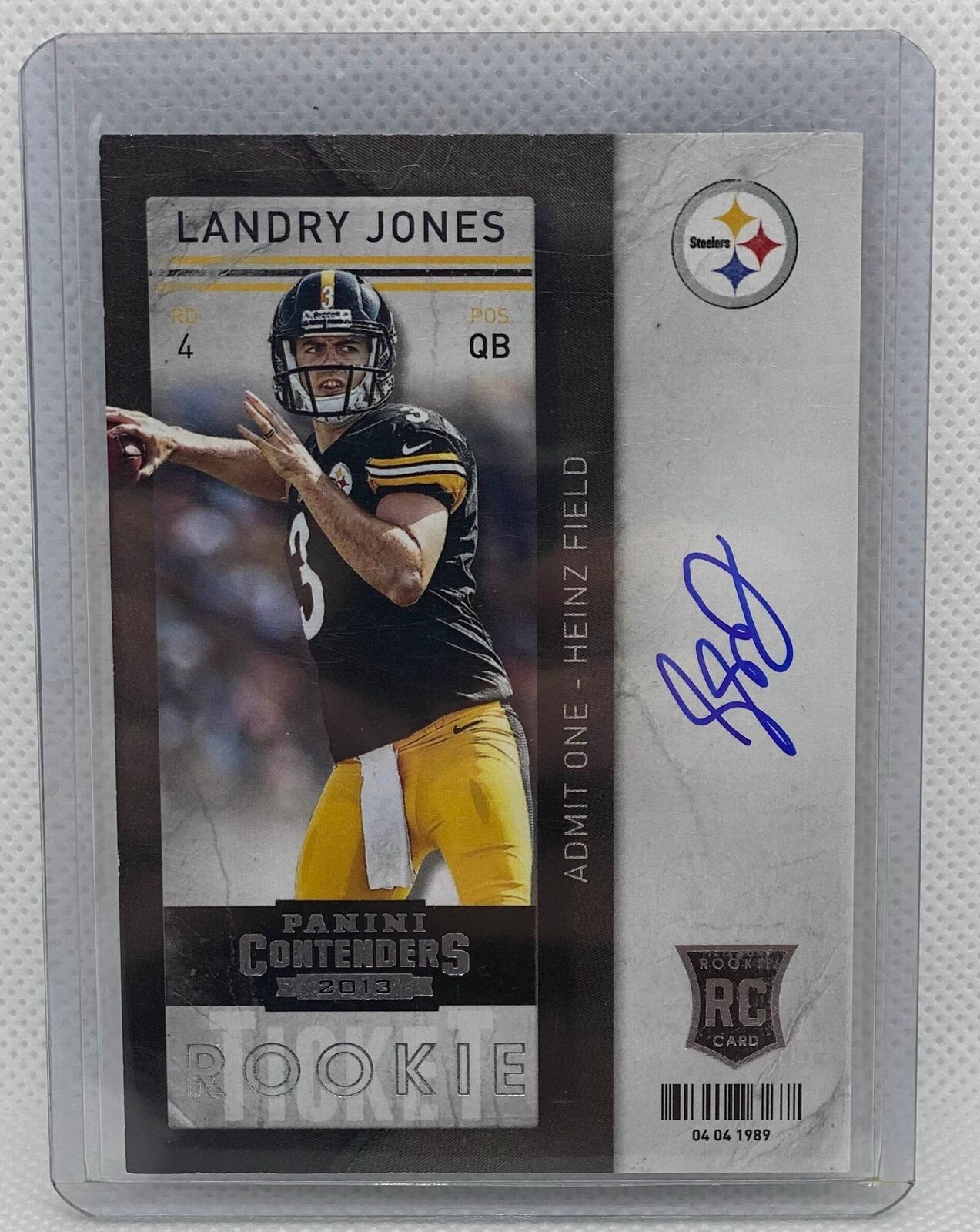 LANDRY JONES 2013 PANINI CONTENDERS ROOKIE TICKET ON CARD AUTO RC #220