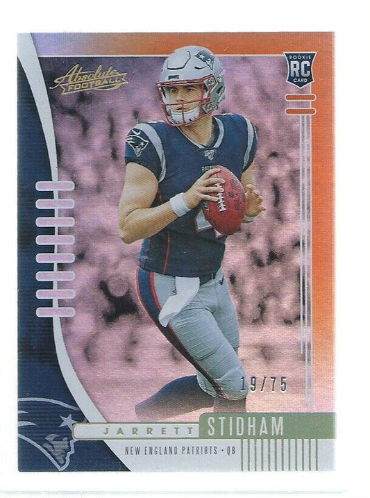 JARRETT STIDHAM 2019 PANINI ABSOLUTE ORANGE ROOKIE RC #D 19/75