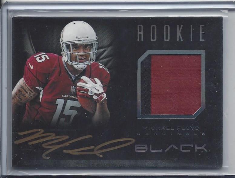 MICHAEL FLOYD 2012 PANINI BLACK RPA MULTICOLOR PATCH ON CARD AUTO RC #D /349